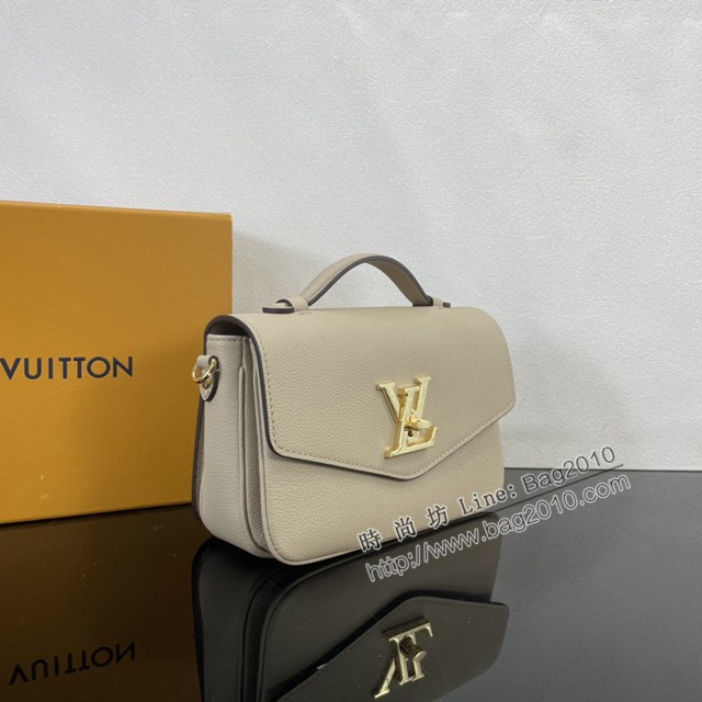 Lv路易威登2023專櫃新款Oxford手袋 LV粒面牛皮革純色手提單肩斜挎女包 M22792 ydh5200